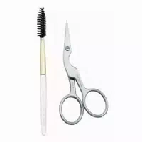 Brow Shaping Scissors & Brush Stainless Steel