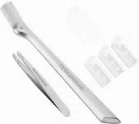Tweezerman Mini Slant Tweezer & Brow Razor Set Silver