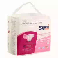 Super Seni Quatro Large Inkontinenzhosen, Unisex, 10er Pack, 100 150 Cm, 4000 Ml 6x10 St