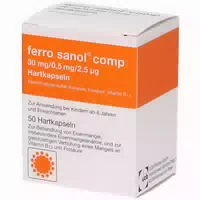 Ferro Sanol Comp 30mg 0,5mg 2,5 G 50 St Hartkapseln Mit Magensaftresistent Überzogenen Pellets
