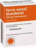 Ferro Sanol Duodenal 100mg 100 St Hartkapseln Mit Magensaftresistent Überzogenen Pellets