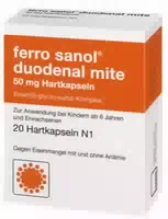 Ferro Sanol Duodenal Mite 50mg 20 st Magensaftresistente Hartkapseln