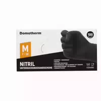 Domotherm Untersuchungshandschuhe Nitril Unsteril Schwarz m 100 st Handschuhe