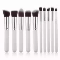 Uniq Technique Pro 10 Teile Make Up Pinsel Set White Silver