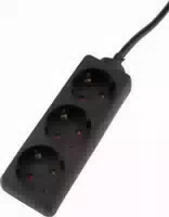 Unitec Tischsteckdose 3fach Schwarz
