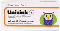 Unizink 50 Magensaftresistente Tabletten 50 Stück