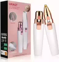 Uraqt Gesichtshaarentferner für Frauen, 2 in 1 Usb Elektrischer Augenbrauen Rasier, Schmerzfrei