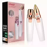 Uraqt Gesichtshaarentferner für Frauen, 2 in 1 Usb Elektrischer Augenbrauen Rasier, Schmerzfrei 1 st