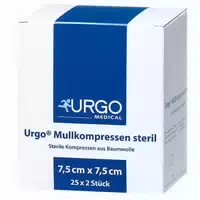 Urgo Mullkompressen 7,5 X 7,5 cm Steril 25 X 2 Kompressen