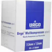 Urgo Mullkompressen 7,5x7,5 Cm Steril 25x2 St Kompressen