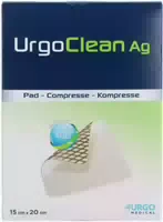Urgoclean Ag Vlieskomp 15x20 cm Steril