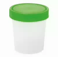 Urinbecher 100 ml Sterilisierbar mit Deckel Grün
