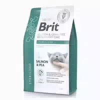 Brit Grain Free Veterinary Care Cat Sterilised Salmon Pea 2 Kg