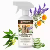 Veddelholzer 500 ml Juckreizspray für Hunde Beruhigendes Pflegespray bei Juckreiz & Hautirritationen 500 ml
