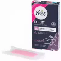 Veet Veet Expert Kaltwachsstreifen für Bikinizone & Achseln für Normale Haut, 16 Stück