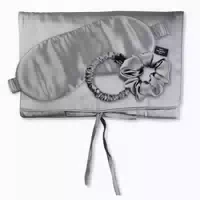 Travel Set Hair Tasche, Schlafmaske, Scrunchie S & Scrunchie m aus Seide
