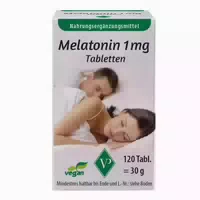 Melatonin 1 mg Hochdosiert Vegan Tabletten 180 st