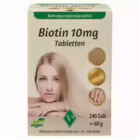 Biotin 10 mg Hochdosiert Vegan 180 Tabletten
