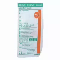 B Braun Venofix Safety Venenpunktionsbesteck 25g, 30 Cm, Orange 1 St