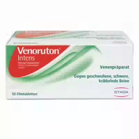 Venoruton Intens zur Behandlung von Beinschwellungen Ödemen und Linderung bei Schweren, Müden Beinen, Spannungsgefühlen und Kribbeln bei Chronischer Veneninsuffizienz Wirkstoff: Oxerutin