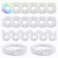 Venuste Weiße Haargummis Scrunchies für Batik Diy Baumwollsc 1 st