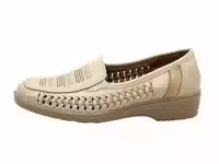 Damen Slip On Flache Schuhe Beige 40