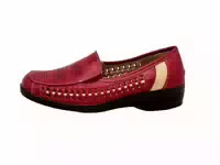 Damen Slip On Flache Schuhe Rot 38