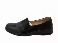 Komfort Damen Mokassins Halbschuhe Schwarz Grau 38