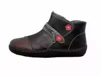 Retro Design Flache Winterschuhe Schwarz 38