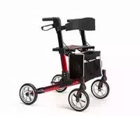 Reise Rollator Quava Leichtgewicht 2 Fach Faltbar Superklein Leicht, Carbongrau