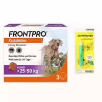 Frontpro Hunde 25 50kg Zeckenzange Set 1 st Sparset