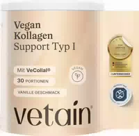 Vetain Kollagenpulver Vegan mit Vecollal, Vitamin C, Zink & Biotin für Haut, Haare & Nägel
