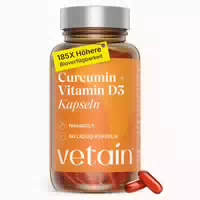 Vetain Kurkuma Vitamin D3 Kapseln Mizellares Curcumin 60 st