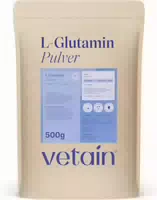 Vetain l Glutamin Aminosäure Reines & Ultrafeines Pulver – Vegan, Hochdosiert & ohne Zusatzstoffe
