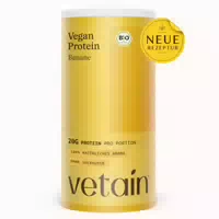 Vetain Proteinpulver Vegan Banane 20g Eiweiß Pro Portion ohne Zuckerzusatz 100% Bio