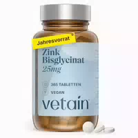 Vetain Zink Tabletten 25mg Hochdosiert Zinkbisglycinat 365 St