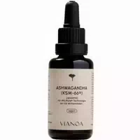 Vianoa Ashwagandha Tropfen Ksm 66 Vollspektrum Extrakt mit 5% Withanoliden, Vegan
