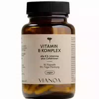 Vianoa Vitamin B Komplex Komplett – Alle 8 B Vitamine in Bioaktiver Form Cholin & Inositol, Vegan