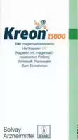 Kreon 25000 100 st Hartkapseln mit Magensaftresistent Überzogenen Pellets