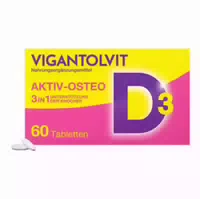 Vigantolvit Vitamin D3, K2 Und Calcium Aktiv Osteo 60 St Filmtabletten