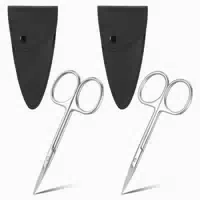 Professionelle Augenbrauenschere Set Edelstahl mit Etui 1 st