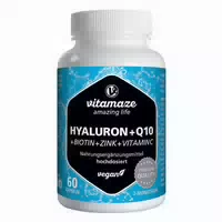 Vispura Hyaluronsäure 200 Mg Hochdos Coenzym Q10 Vegan