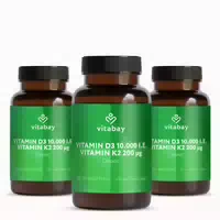 Vitabay Vitamin D3 10000 I E K2 200 Mcg Depot Tabletten 360 st
