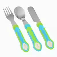 Kinder Besteckset 3 Teilig Bestehend aus Messer, Gabel und Löffel aus Rostfreiem Edelstahl 1 st