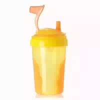 Kinder Strohhalmbecher mit Deckel 300ml Auslaufsicher 1 st