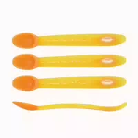 Wärme Sensor Löffel Weicher, Extra Langer Fütterlöffel Babylöffel Breilöffel Für Sicheres Essen 4 St