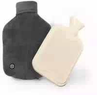 Vital Comfort Vibro Warm Massage Wärmflasche Grau 1 Stück