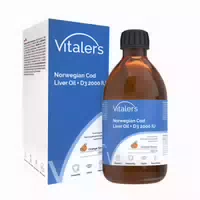Vitaler’s Omega 3 Lebertran, mit Vitamin D3 2000 Ie, Orangengeschmack