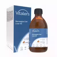 Vitaler’s Omega 3 Lebertran, Vitamine D und E, Orangengeschmack