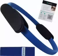 Vitalic Pilates Ring Mit Widerstandsband – Yoga Fitnessring Mit Resistance Band